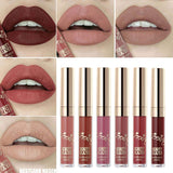 6pcs Matte Velvety Liquid Lipstick Matte Liquid Lipgloss Waterproof Lip Gloss